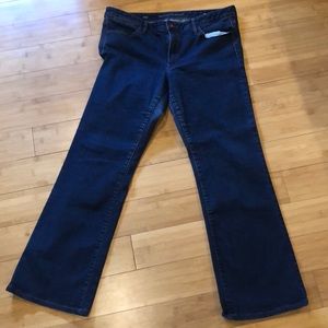 Boot cut BR dark wash jeans.